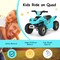 Costway 6V Kids Electric Quad ATV 4 Wheels Ride on Toy Toddlers Forward & Reverse White/Black/Blue/Red